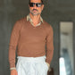 WHITE VISCOSE TROUSERS WITH REGULAR BOTTOM