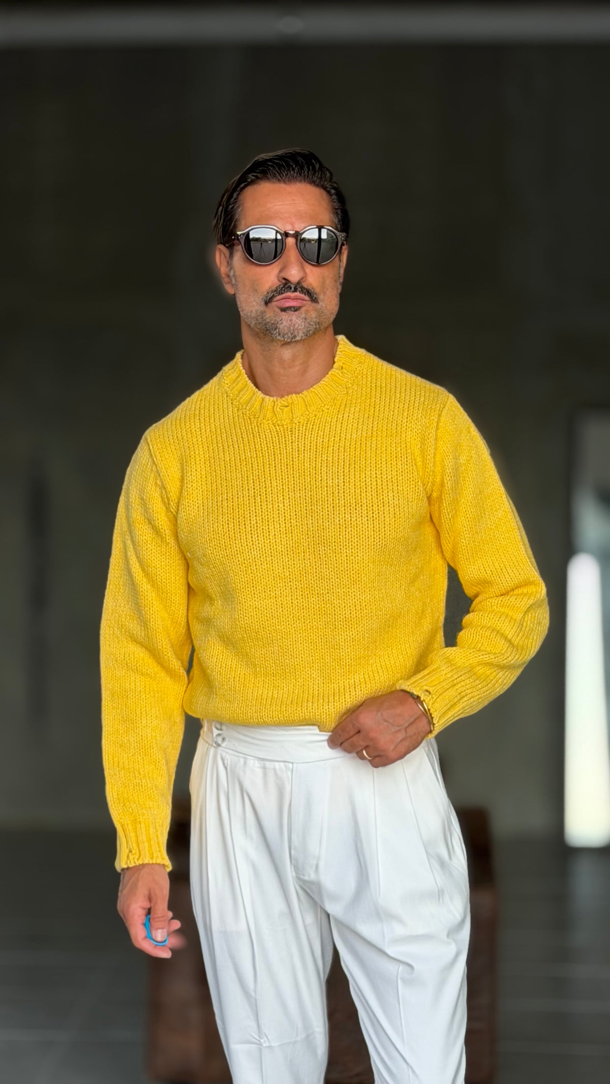 PULLOVER GIALLO UOVO  MAGLIA INGLESE ROTTURE
