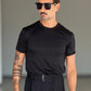 **T SHIRT NERA  COTONE FILO DI SCOZIA