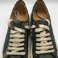LEATHER AND SUEDE SNEAKERS WITH YELLOW CAP