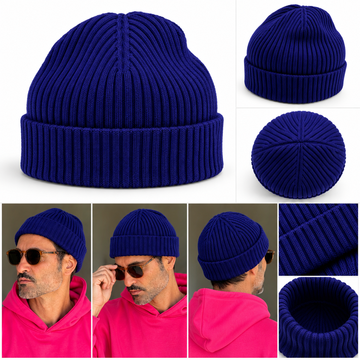 CAPPELLO  BLU LANA E CASHEMERE E MISTI