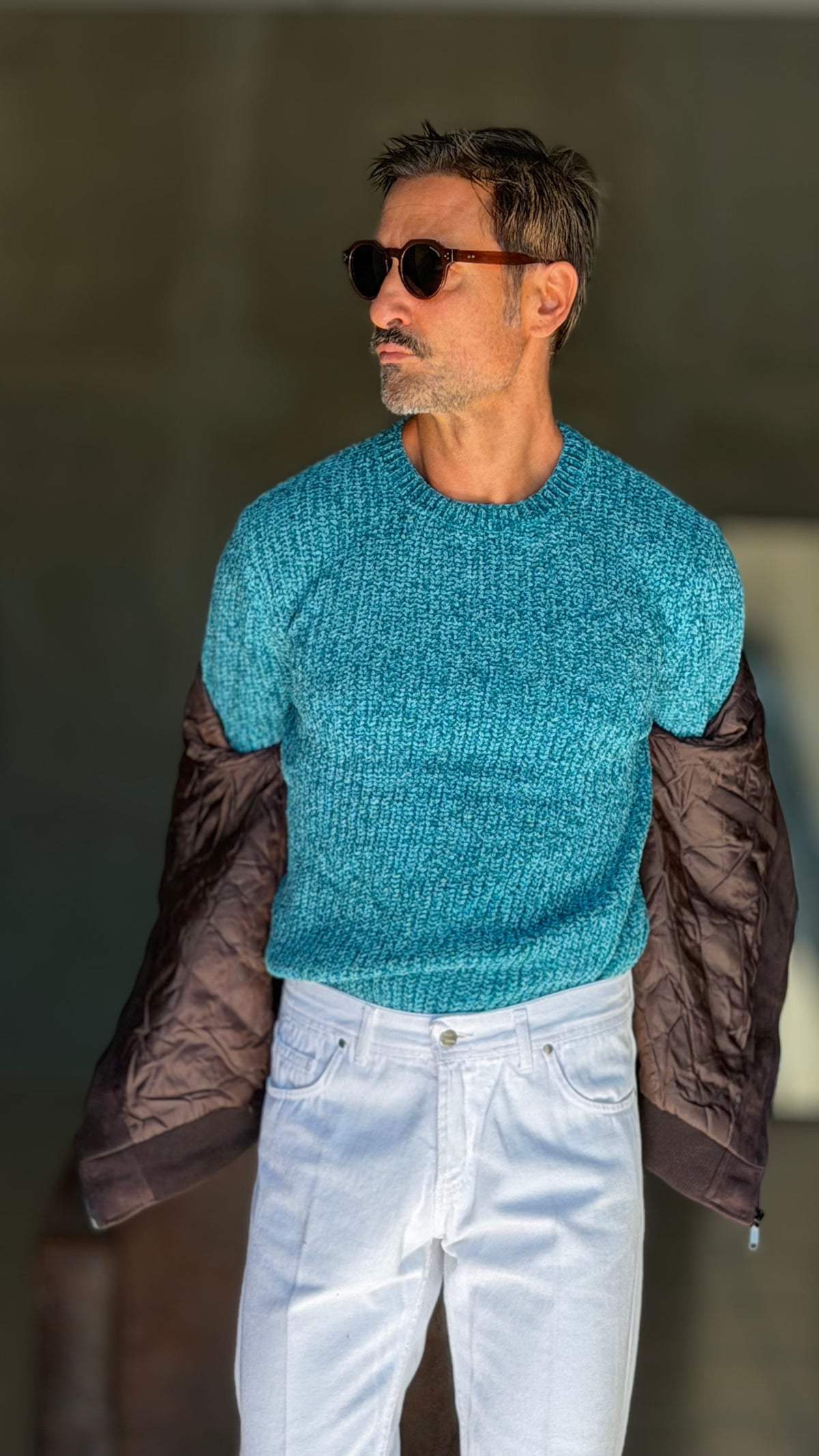 WHITE VISCOSE TROUSERS WITH REGULAR BOTTOM