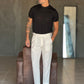 PANTALONE PANNA VITA ALTA PINCES VISCOSA