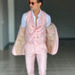 ABITO ROSA   MONOPETTO  3 PEZZI GILET