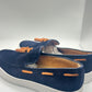 *MOCASSINO BLU  CAMOSCIO FONDO BARCA NAPPINA CUOIO