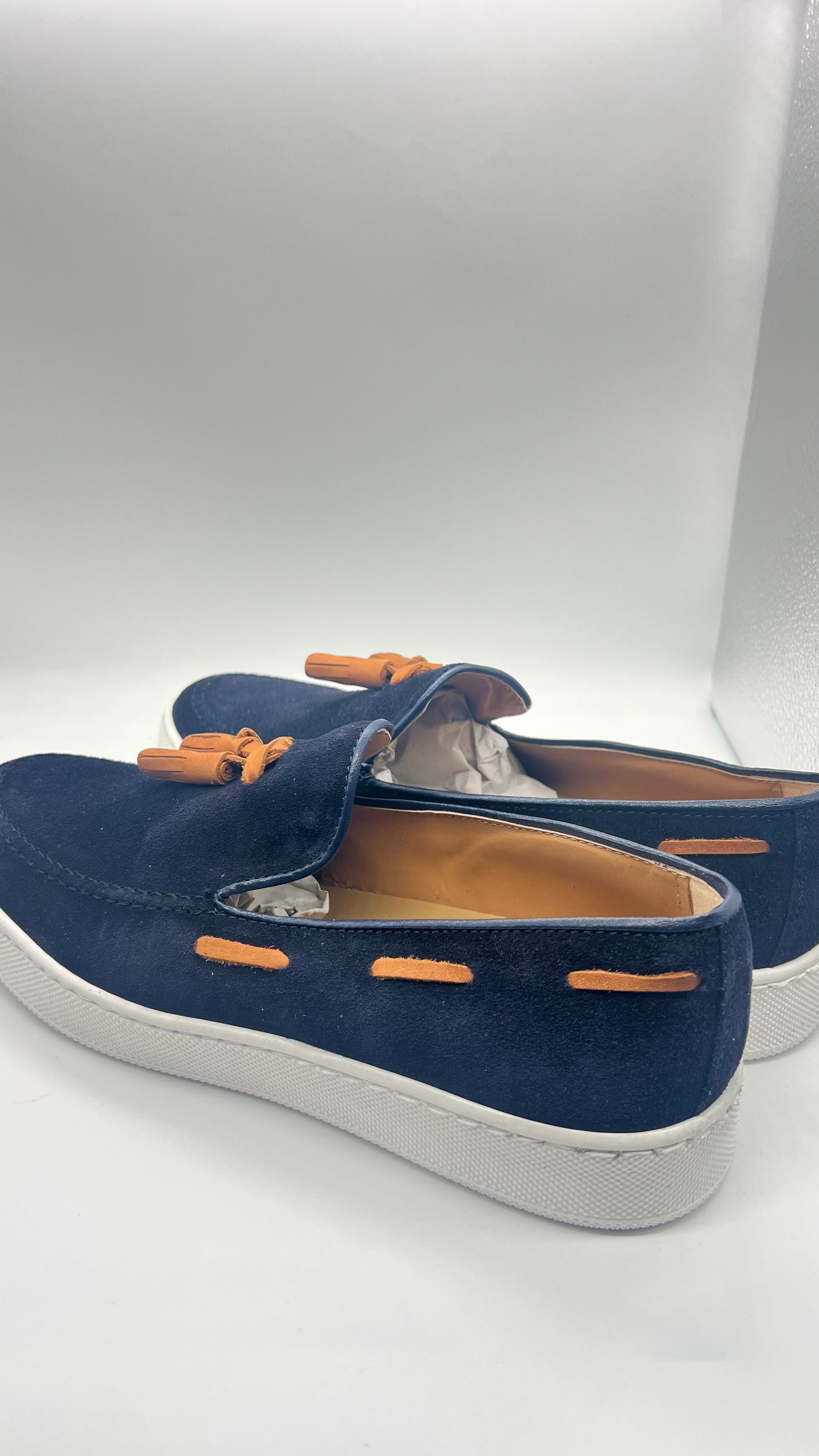 DOUBLE BUCKLE BLACK SUEDE LOAFERS