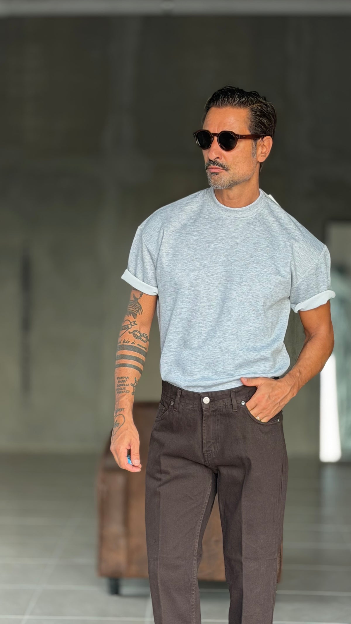 T SHIRT  GRIGIA OVER FIT