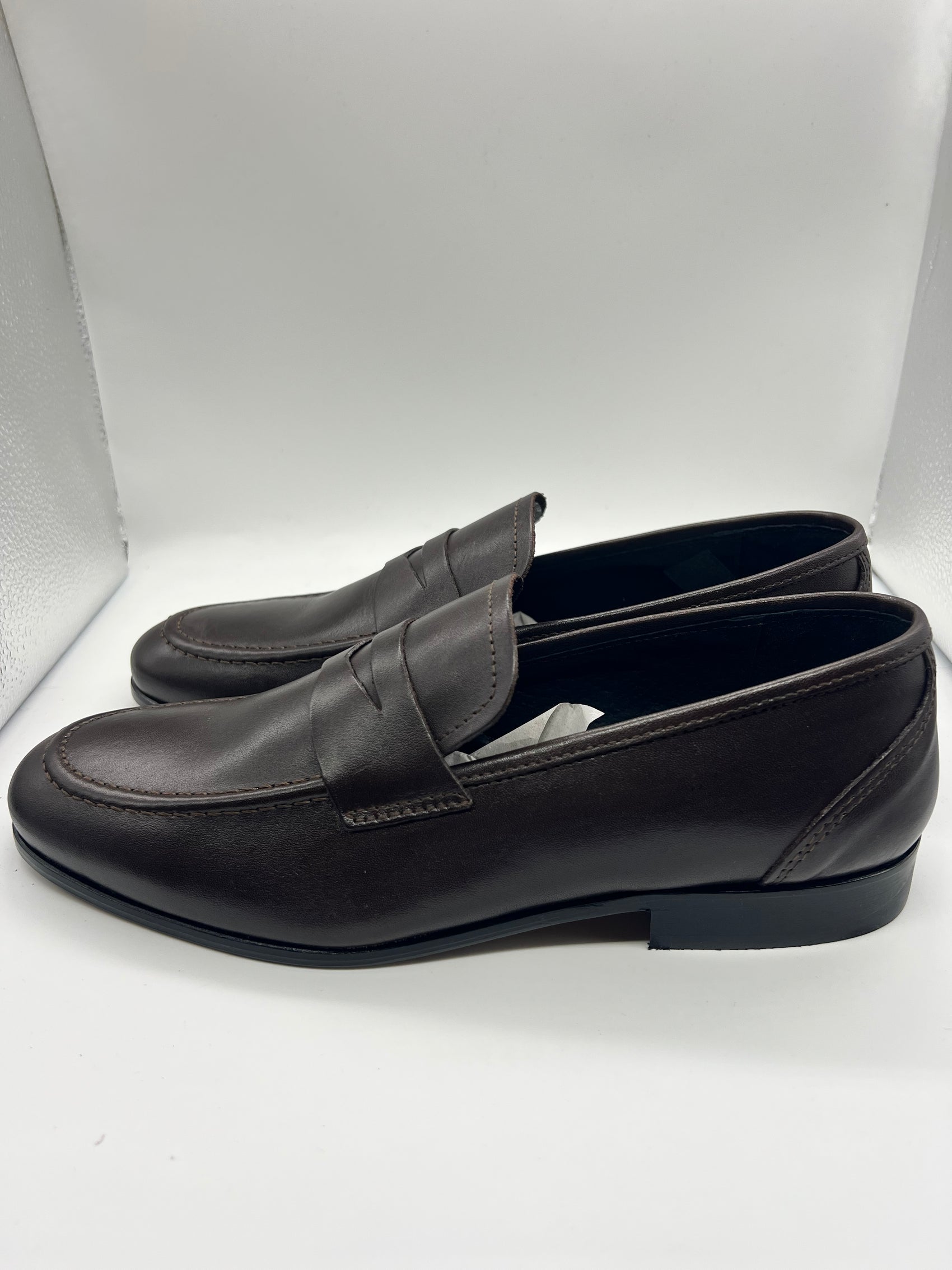 *MOCASSINO MORO PELLE SPAZZOLATA