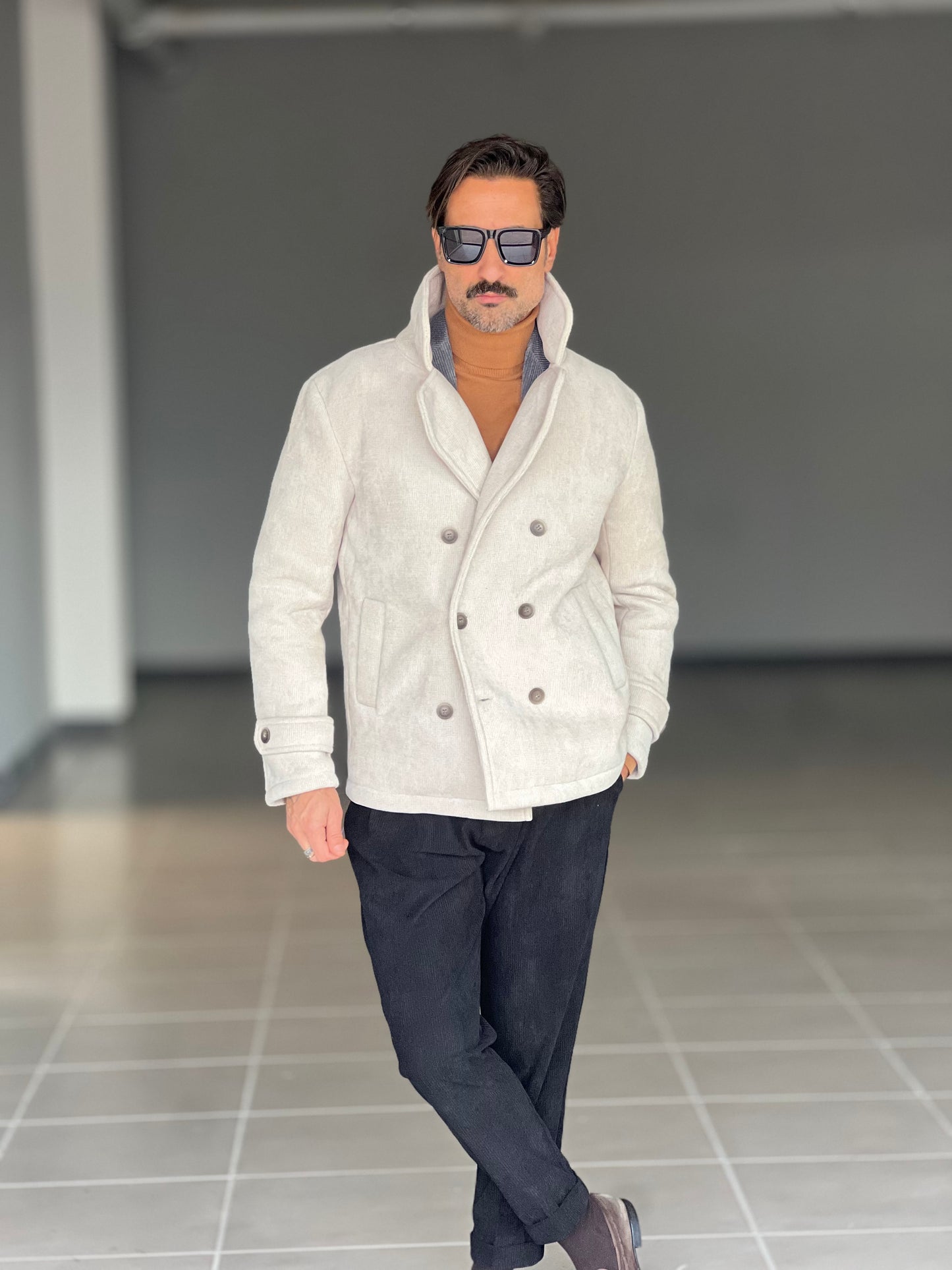 CAPPOTTINO PANNA   VELLUTO MILLERIGHE