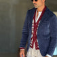 GIACCA BLU VELLUTO STRETCH ROCCIATORE