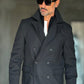 BLUE HIGH NECK COAT