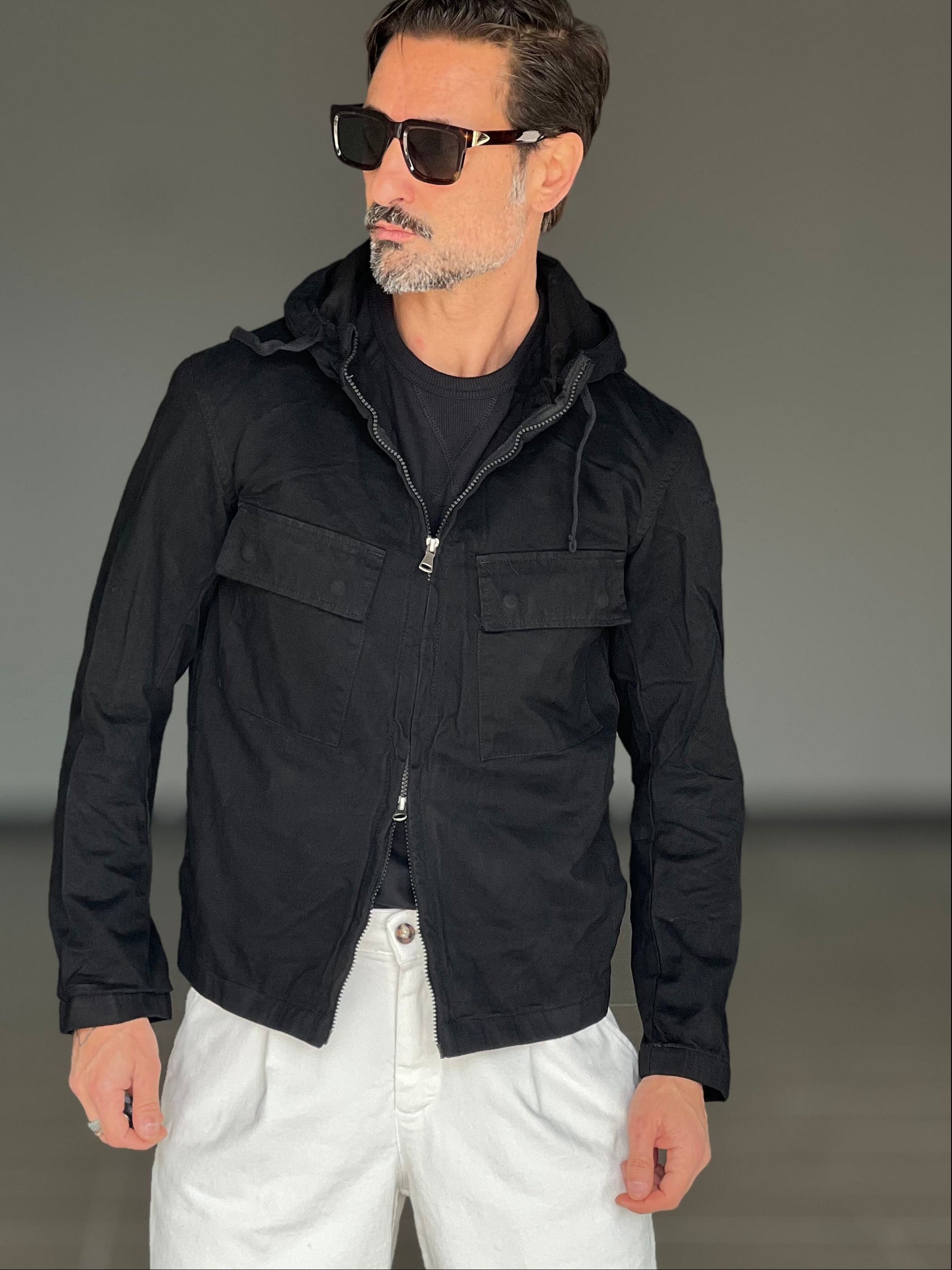 BLUE HIGH NECK COAT