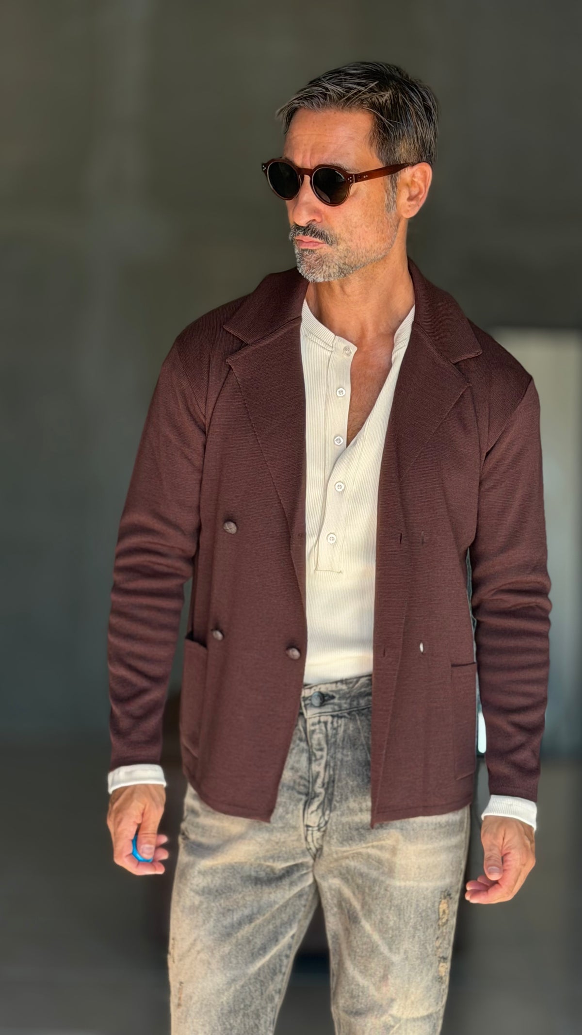 CARDIGAN MORO   DOPPIOPETTO