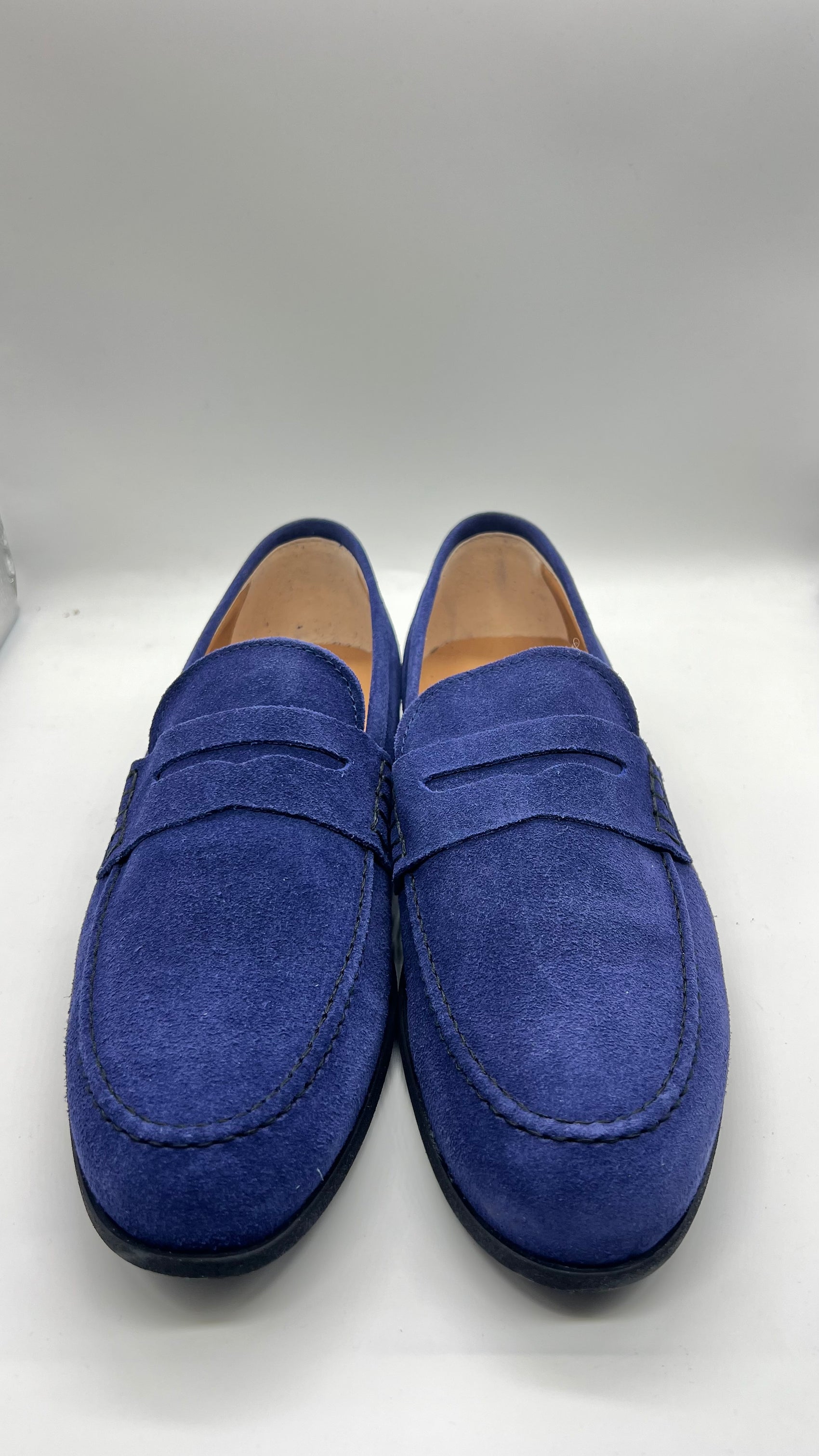 DOUBLE BUCKLE BLACK SUEDE LOAFERS