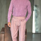 WHITE VISCOSE TROUSERS WITH REGULAR BOTTOM