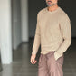 MAGLIA  BEIGE  GIROCOLLO COSTA INGLESE BL11