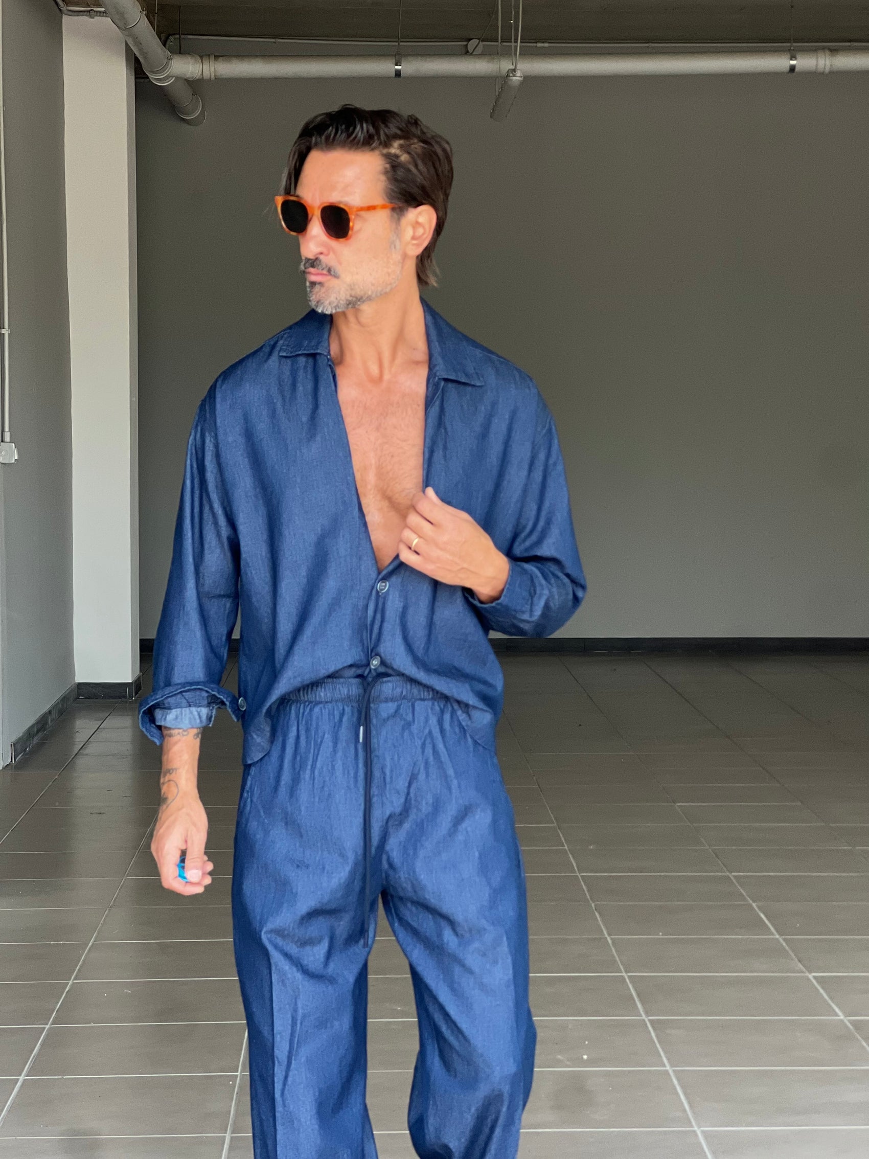 °COORDINATO DENIM OVER FIT LAVAGGIO MEDIO