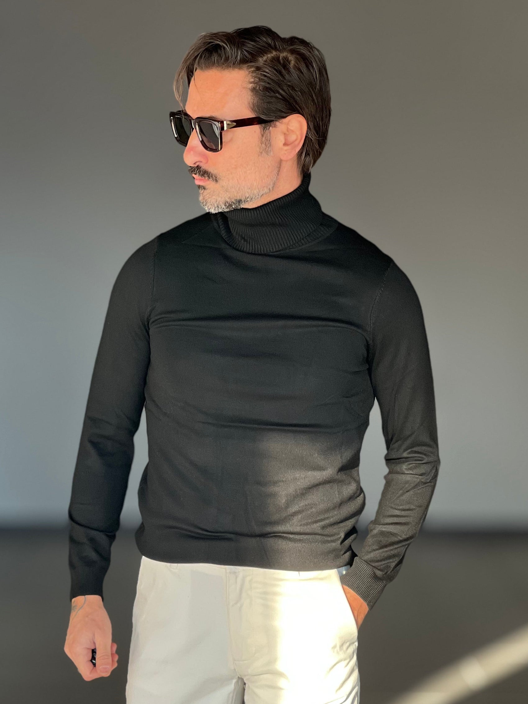 COLLO ALTO NERO VISCOSA