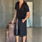 BERMUDA NERO OVER FIT VISCOSA E MISTI 318