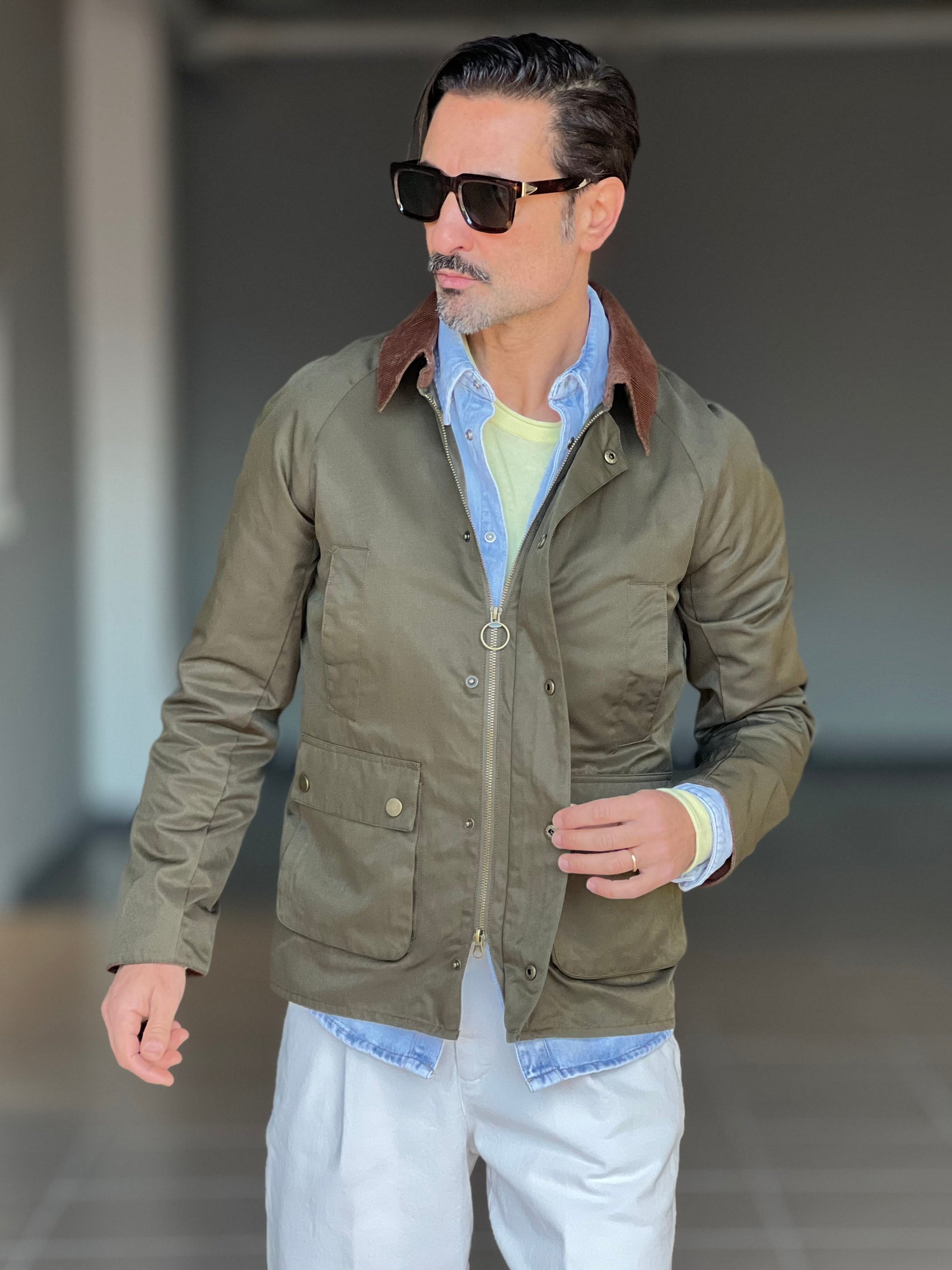 GIUBBINO CERATO COLLO VELLUTO CROP