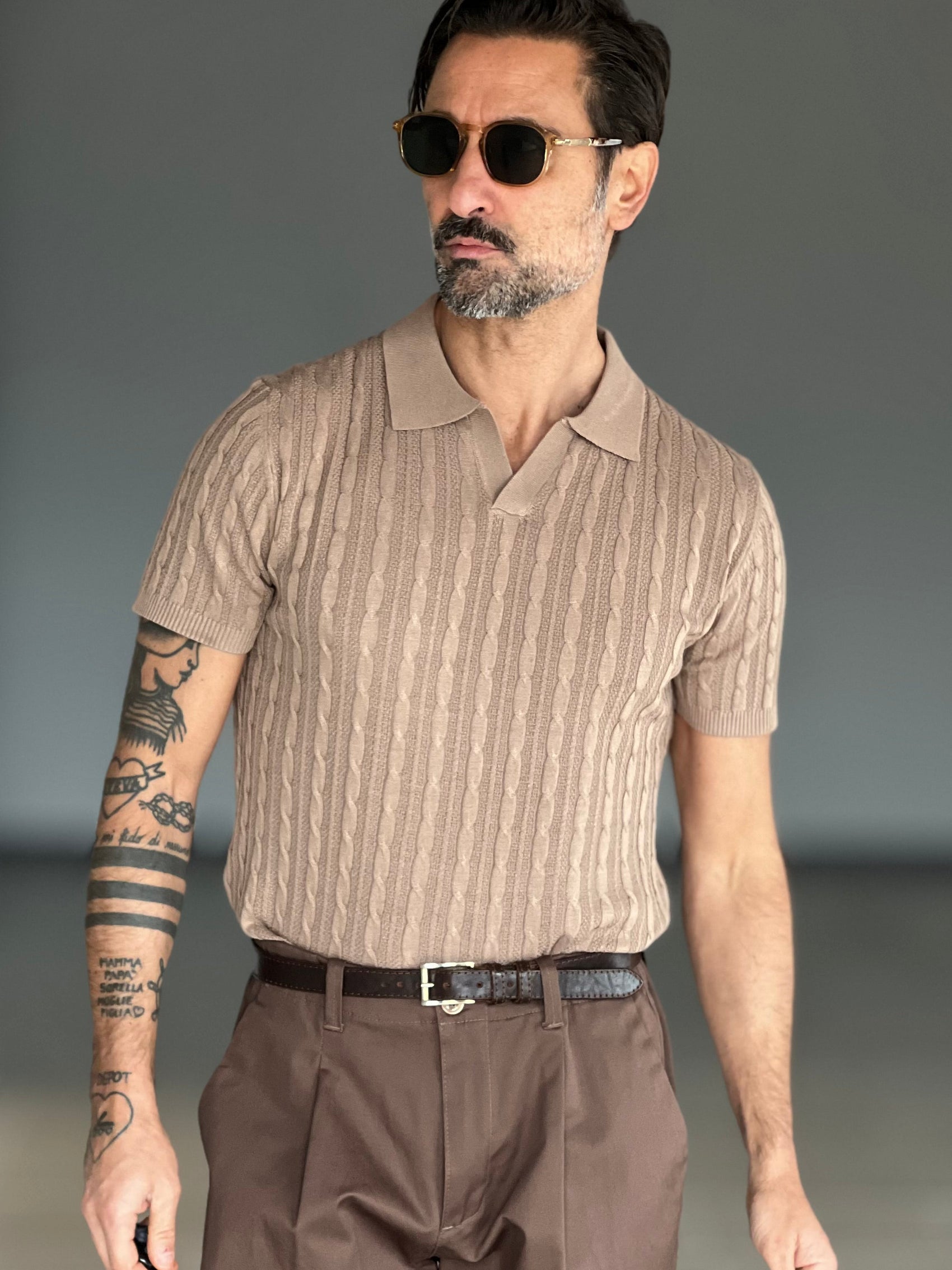 POLO CAMMELLO   OPERATA COLLO AMERICANO 006