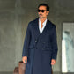 CAPPOTTO  DOPPIPETTO BLU OVER FIT  ALTATENSIONE