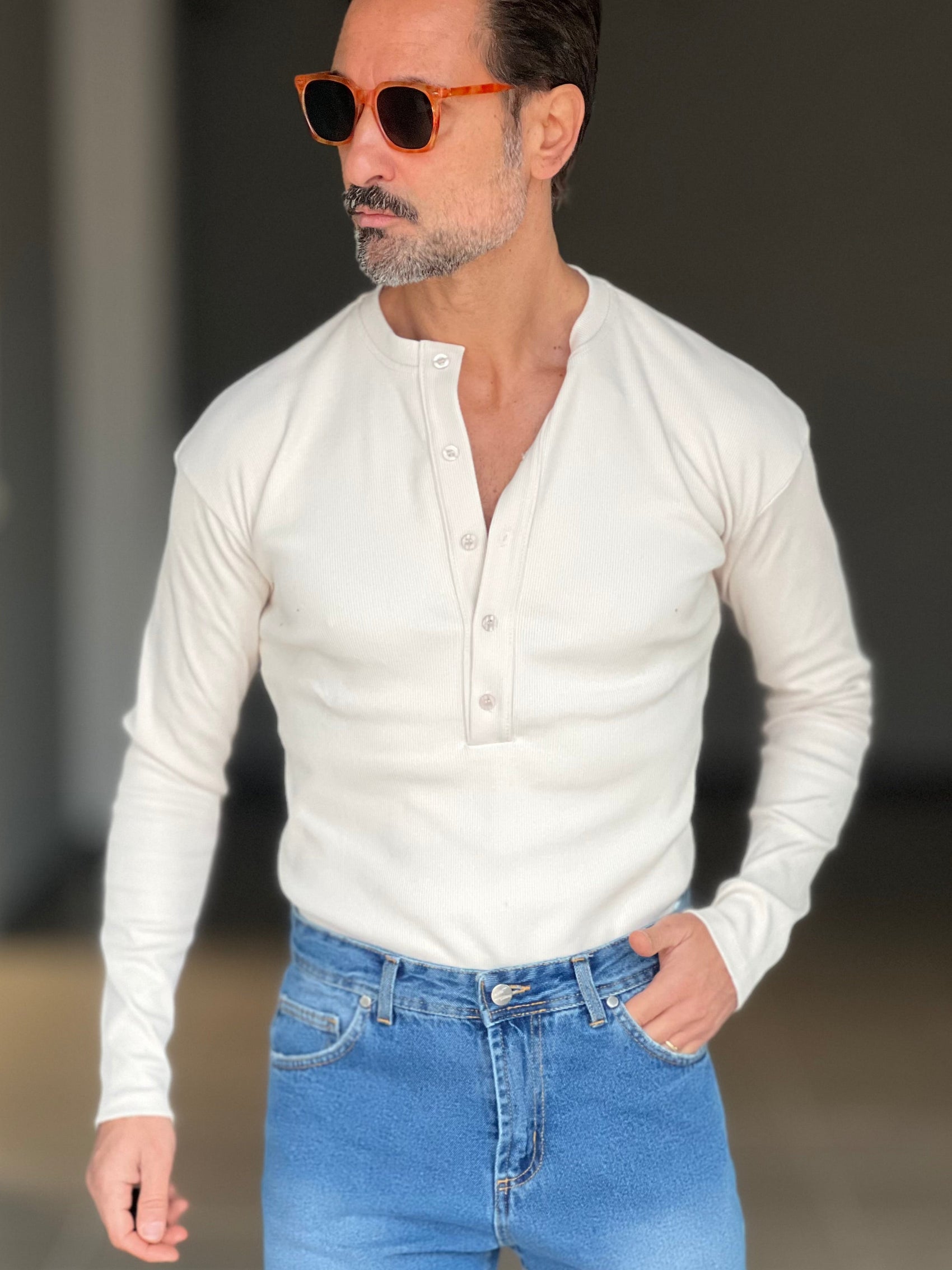 *SERAFINO BEIGE  MAGLIA  COTONE