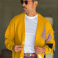 CARDIGAN GIALLO ROMBO   CROP  FIT  PESANTE