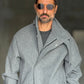 GIUBBINO GRIGIO PANNO COLLO SCIARPA CROP