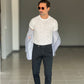 BLACK CHAIN ​​VISCOSE TROUSERS