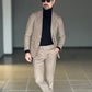 ABITO PIE DE POULE FONDO BEIGE PUNTO MILANO