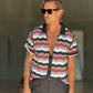 POLO CARDIGAN  RIGA NERA  MULTIRIGA ORIZZONTALE
