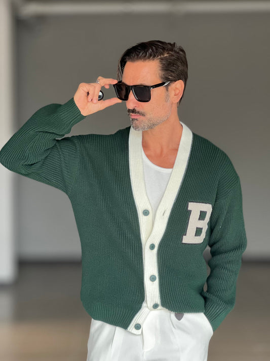 BLUE THREAD COTTON CREW NECK SWEATER