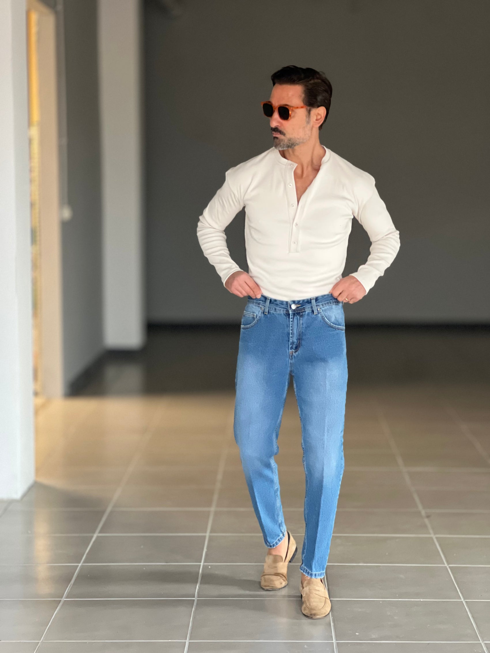 *SERAFINO BEIGE  MAGLIA  COTONE