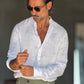 CAMICIA  SERAFINO BIANCO LINO PURO