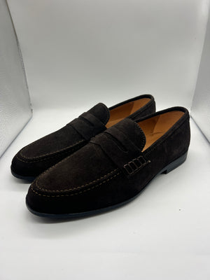 DOUBLE BUCKLE BLACK SUEDE LOAFERS