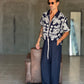 PANTALACCIO  BLU  LINO
