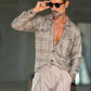 CAMICIA  FLANELLA QUADRO GALLES BEIGE