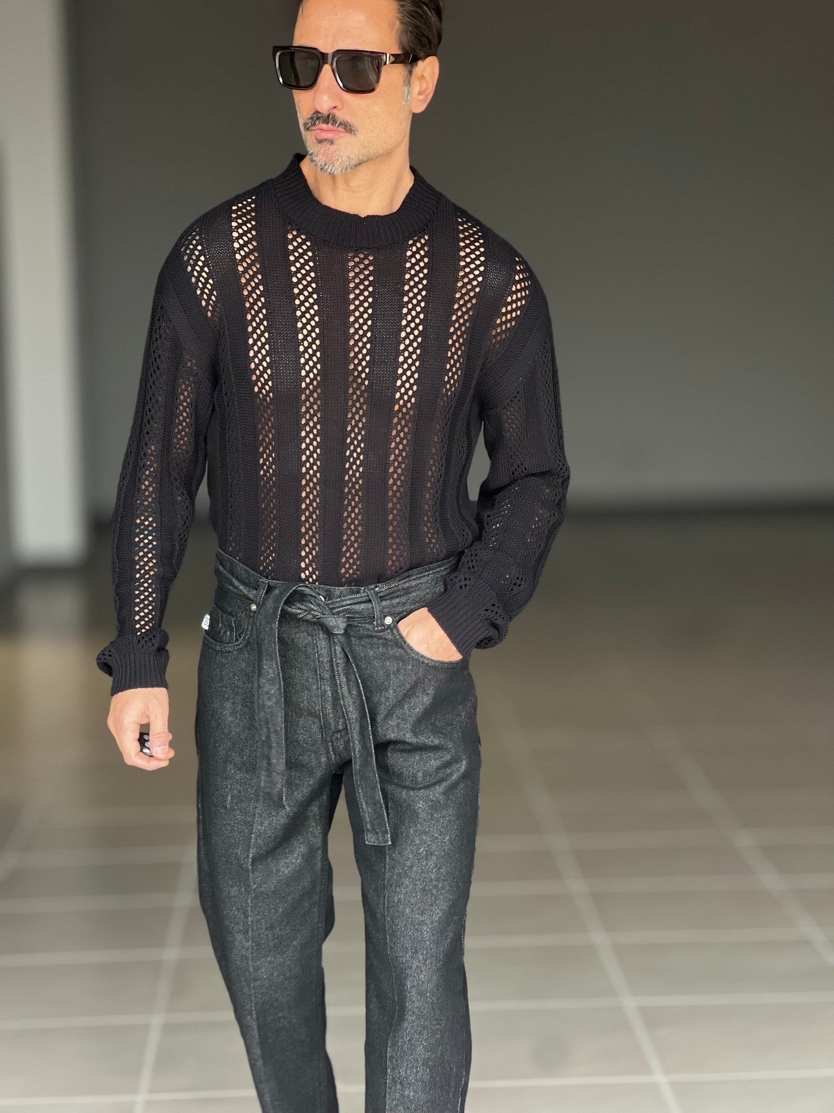 JEANS LAVAGGIO UNO NERO SCURO INSERTO CINTURA 006