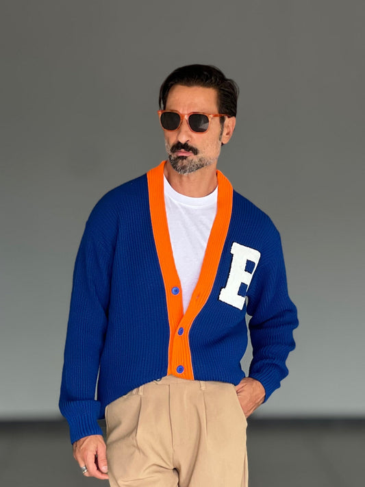 CARDIGAN  BLU DERBY RICAMO B