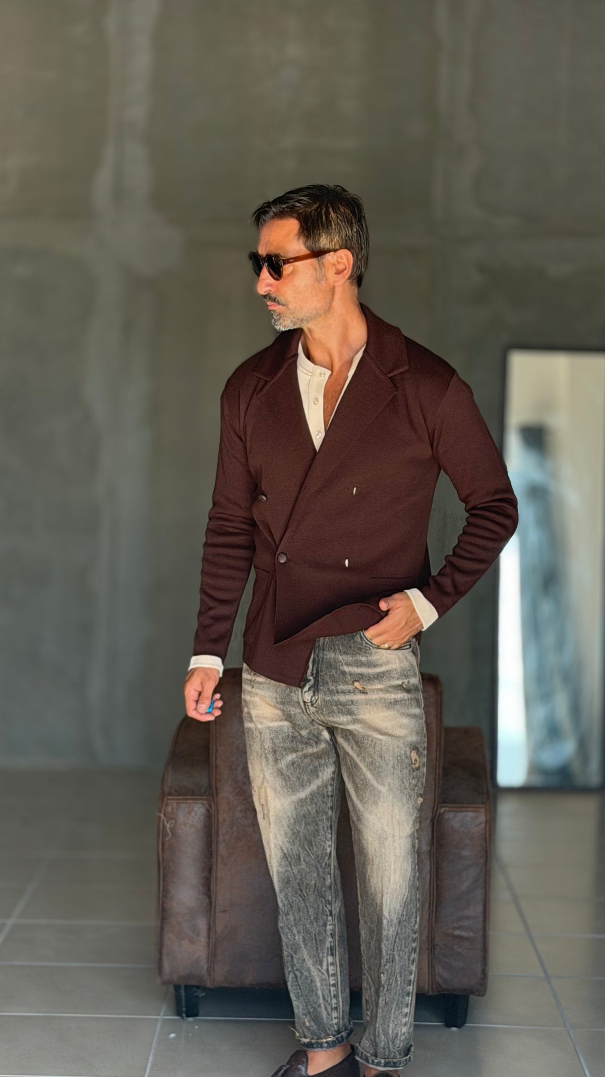 CARDIGAN MORO   DOPPIOPETTO