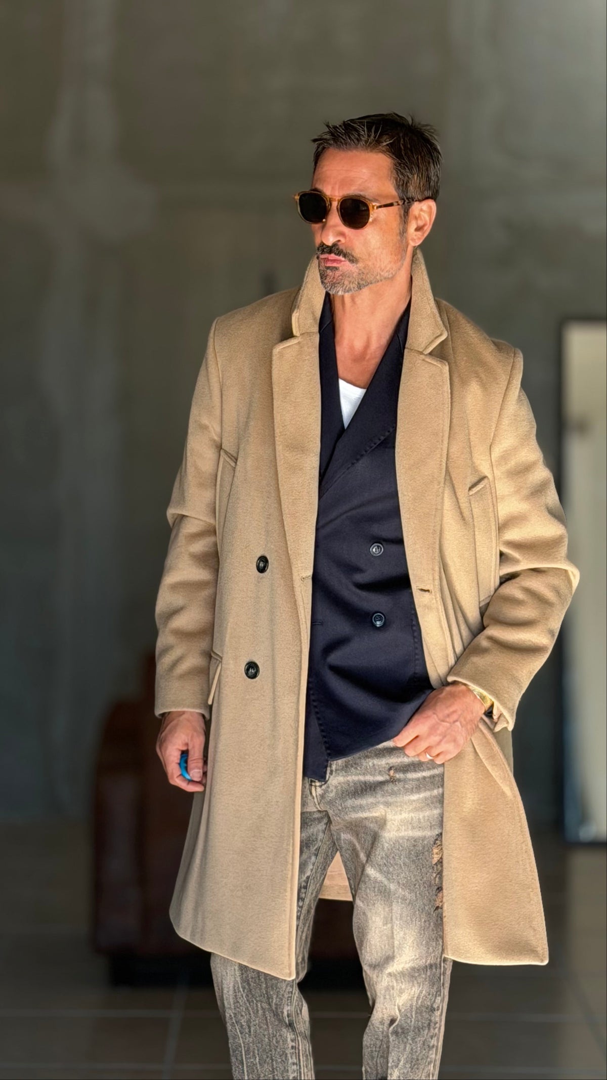 CAPPOTTO CAMMELLO DOPPIPETTO OVER FIT EFFETTO PANNO VISCOSA E MISTI TELAMIRA
