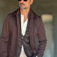 BLUE HIGH NECK COAT