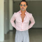 NEW CAMICIA ROSA  POPELINE DI COTONE STRECH