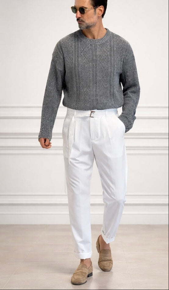 PANTALONE  PINCES BIANCO   VISCOSA G PLAY 006