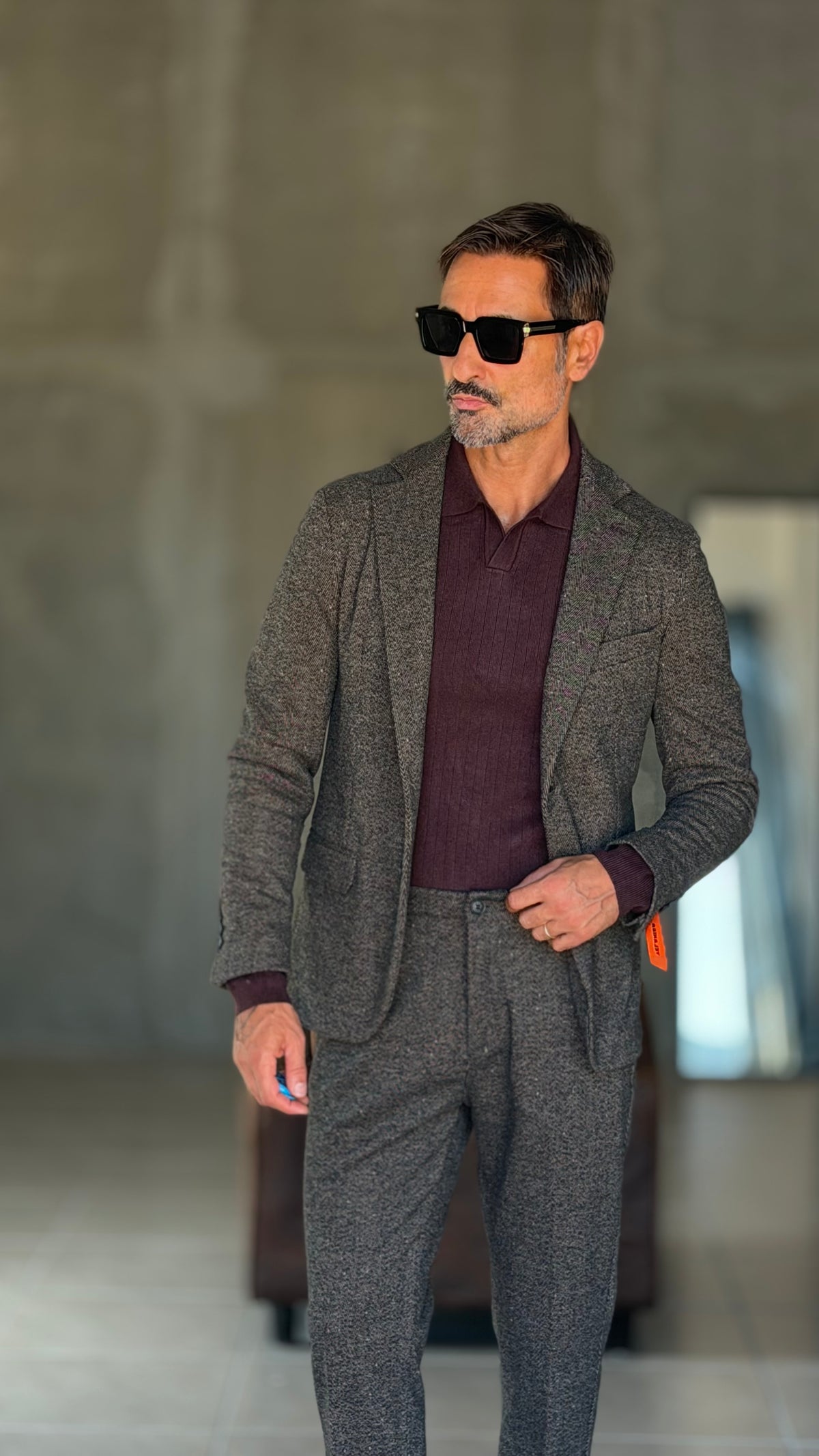 GIACCA MORO BOTTONATA TELAMIRA 601( ABBINABILE AL PANTALONE TELAMIRA 601)