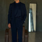 WHITE VISCOSE TROUSERS WITH REGULAR BOTTOM