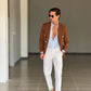 WHITE VISCOSE TROUSERS WITH REGULAR BOTTOM