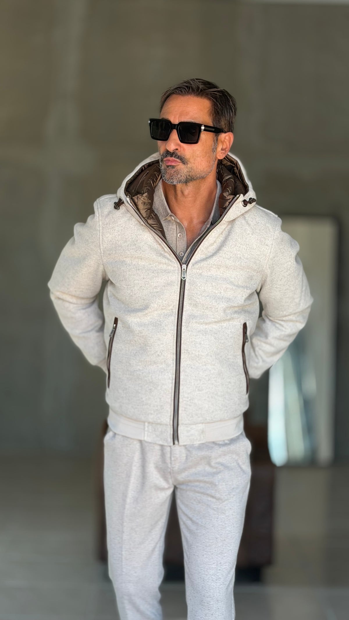 PIUMINO PANNO BEIGE IMBOTTITO ALL' INTERNO HAPPER