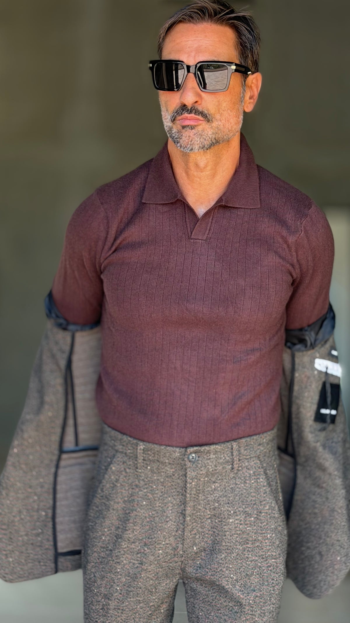 PANTALONE MORO BOTTONATO TELAMIRA 601(ABBINABILE ALLA GIACCA TELAMIRA 601)